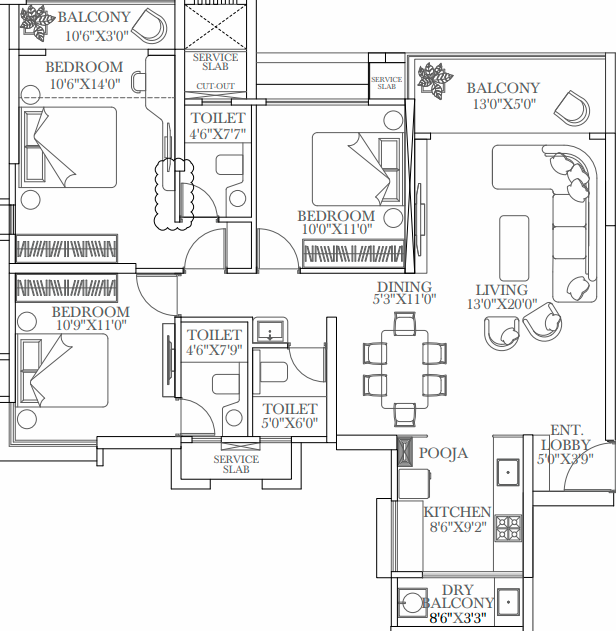 Tulip Aspire Punawale 3BHK Image